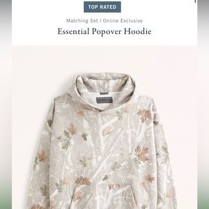 Camo ESSENTIALS Popover Hoodie A&F